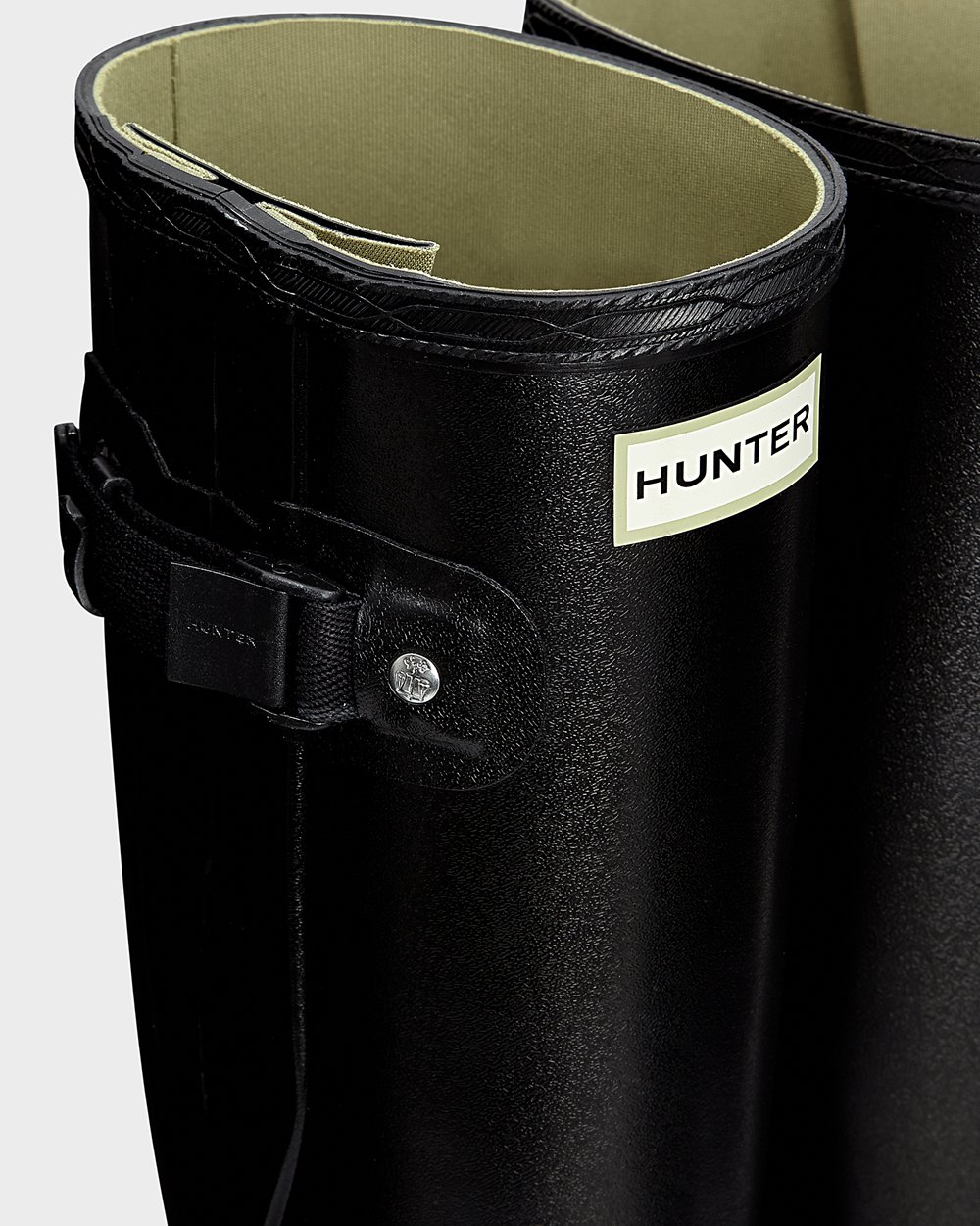 Women Hunter Norris Field Side Adjustable | Tall Rain Boots Black | NZ-80196-AHLZ